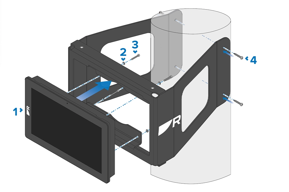 Alpha 9 用 シングル横型マストブラケット 画像③