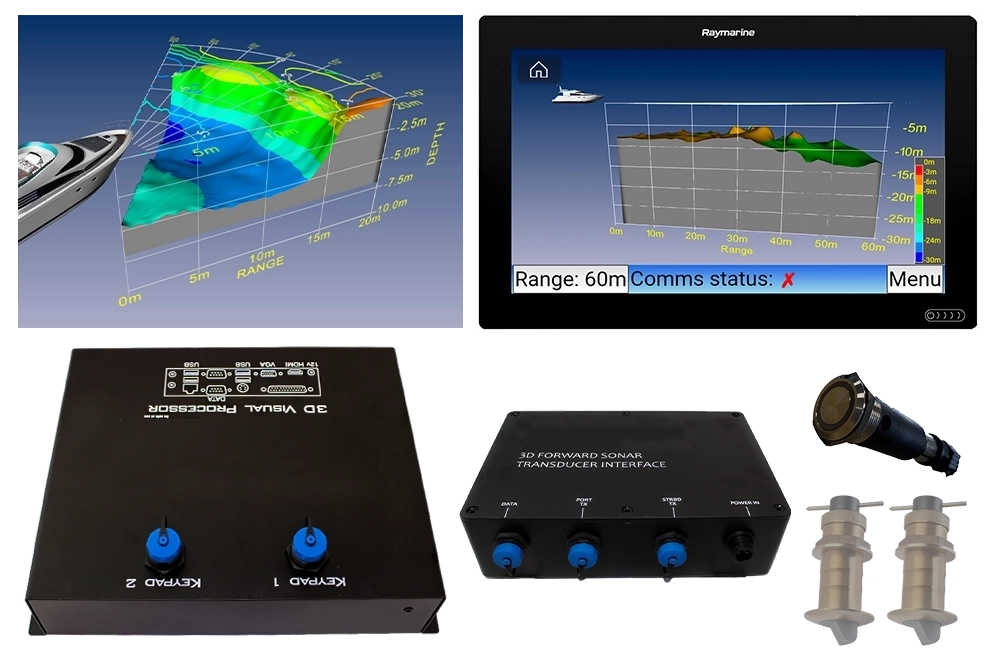 前方ソナー スチール スルハル トランスデューサー（10インチ） 画像①