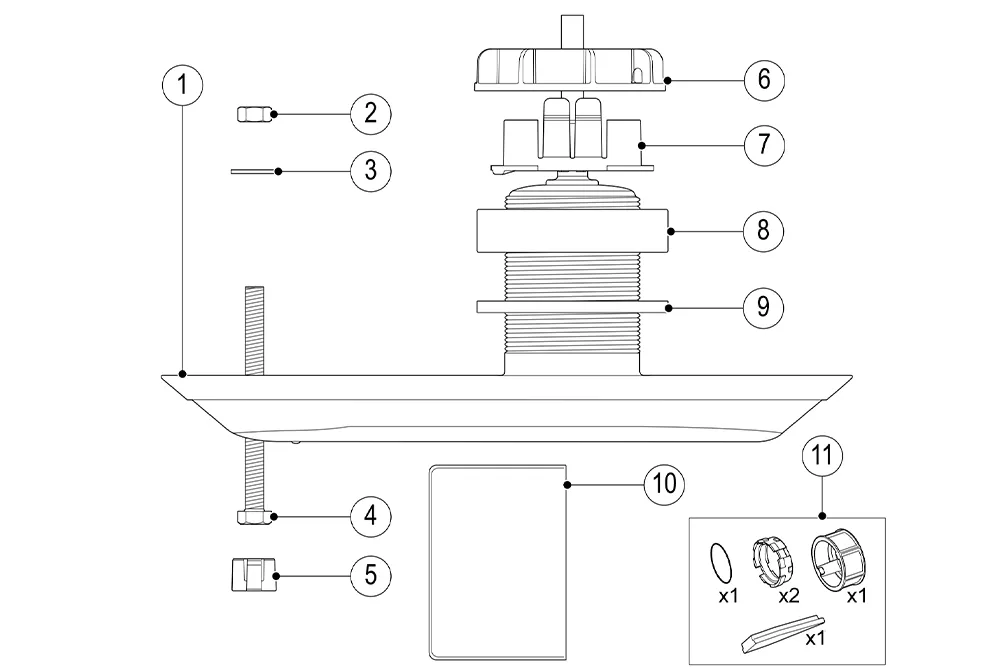 RV-300 プラスチック スルハル トランスデューサー 画像④