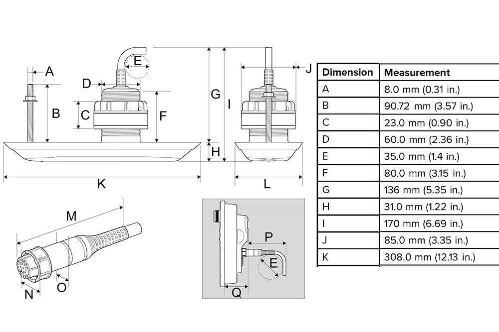 RV-312 プラスチック スルハル トランスデューサー 画像③